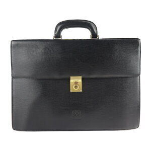 LOEWE Briefcase Black Leather Anagram